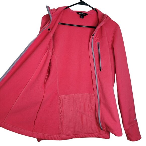 GSX Sweatshirt Full Zip Hooded Pink Thumb Holes Back Pocket Womens Medium - Picture 4 of 11